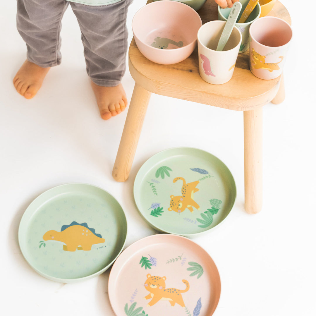 “Jungle Cheetahs” 5 Pieces Feeding Set